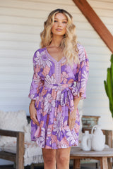 Oakie Mini Dress - Purple Rain