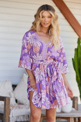 Oakie Mini Dress - Purple Rain