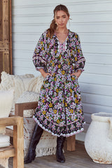 Jasmine Midi Dress - Firefly