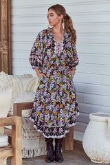 Jasmine Midi Dress - Firefly