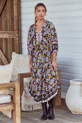 Jasmine Midi Dress - Firefly