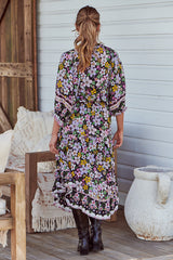 Jasmine Midi Dress - Firefly