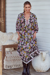 Jasmine Midi Dress - Firefly