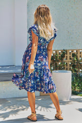 Slate Dress - Indigo Floral