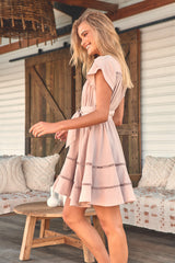 Montana Mini Dress - Nude Cotton