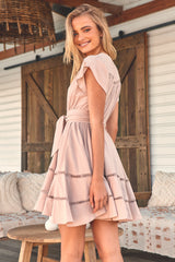 Montana Mini Dress - Nude Cotton