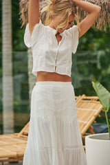 Amelia Skirt - Sweet Pea White Embroidery