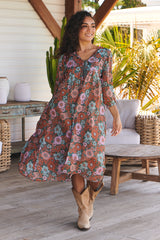 Penny Midi Dress - Garden of Dreams