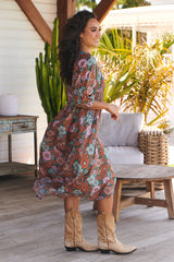 Penny Midi Dress - Garden of Dreams