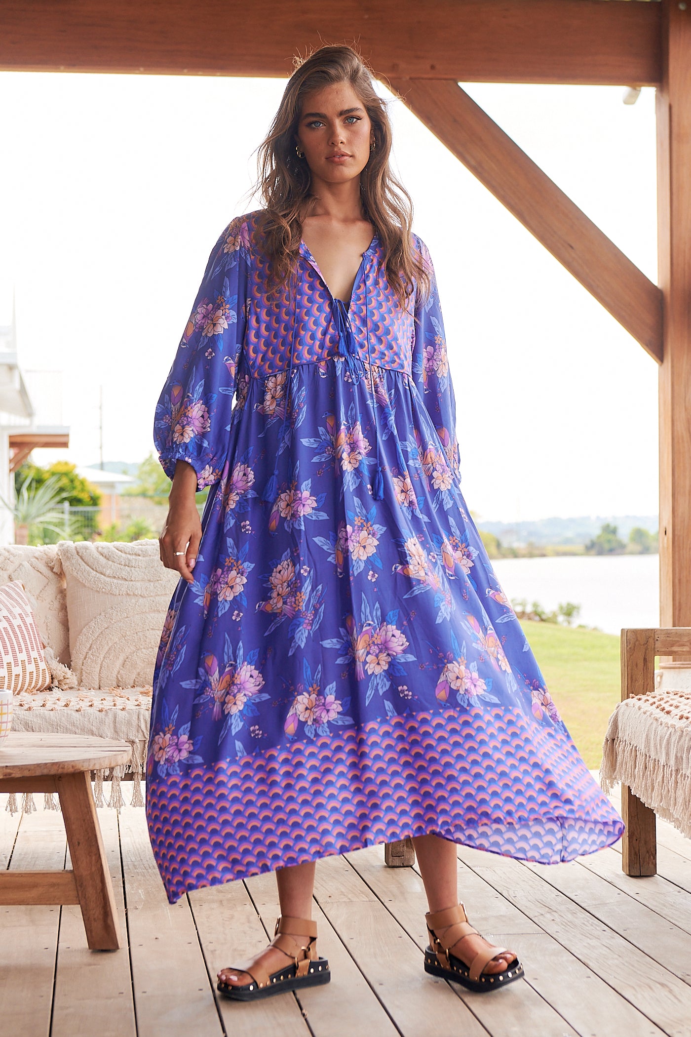 jaase indigo maxi dress Penny Midi Dress