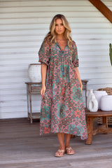 Penny Midi Dress - Cedar