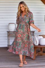 Penny Midi Dress - Cedar