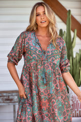 Penny Midi Dress - Cedar