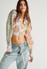 Lucky Penny Wrap Top - Dahlia Combo