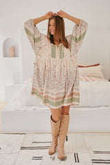 Adela Midi Dress - Mist Flower