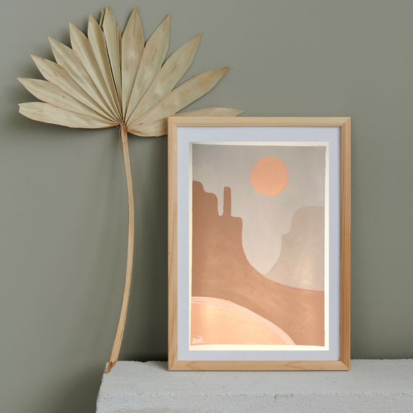 The Traveller A4 Print - Golden Hour by Claire Mobbs