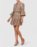 Nouveau Embroidery Mini Skirt - Olive