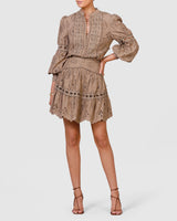 Nouveau Embroidery Mini Skirt - Olive