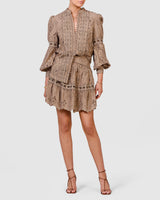 Nouveau Embroidery Mini Skirt - Olive