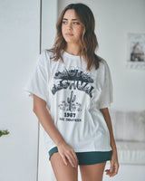 Boyfriend Tee - Cactus Festival White