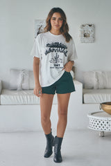 Boyfriend Tee - Cactus Festival White