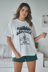 Boyfriend Tee - Cactus Festival White