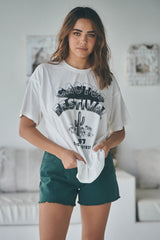 Boyfriend Tee - Cactus Festival White