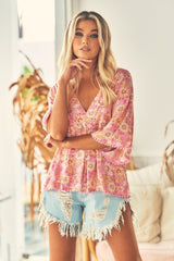 Gabriella Top - Pink Avalon