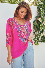 Rangoon Blouse - Paradise Pink~ Johnny Was