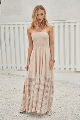 Riga Mocha Embroidered Salsa Maxi Dress