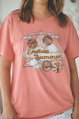 Boyfriend Tee - Endless Summer Salmon