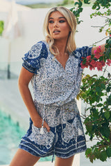 Traveller Playsuit - Santorini