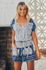 Traveller Playsuit - Santorini