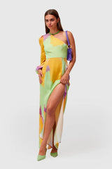 Pacifica One Shoulder Maxi - Arte Print