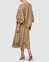 Renaissance Embroidery Blouse - Moss