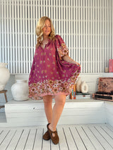 Evelyn Mini Dress - Bee Orchid