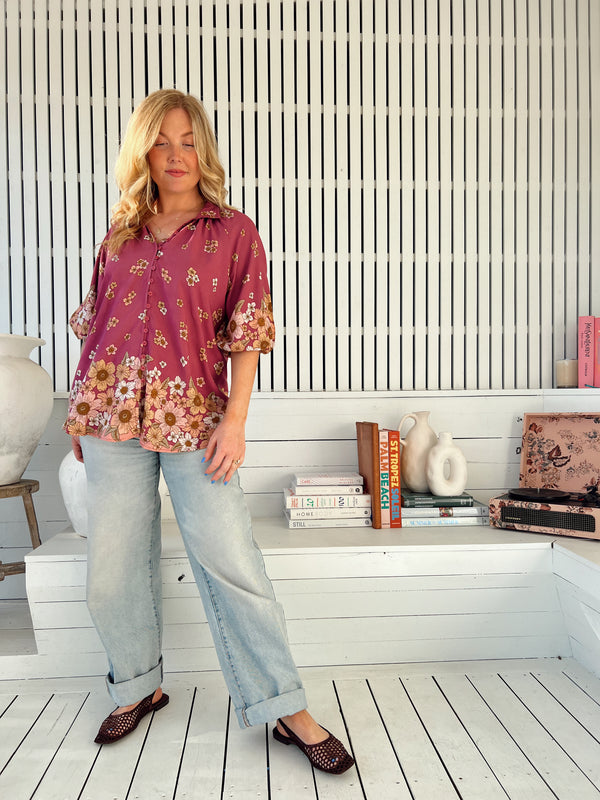 Arden Blouse -  Bee Orchid