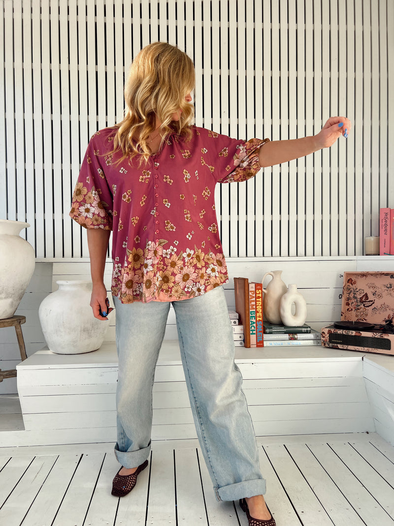 Arden Blouse -  Bee Orchid