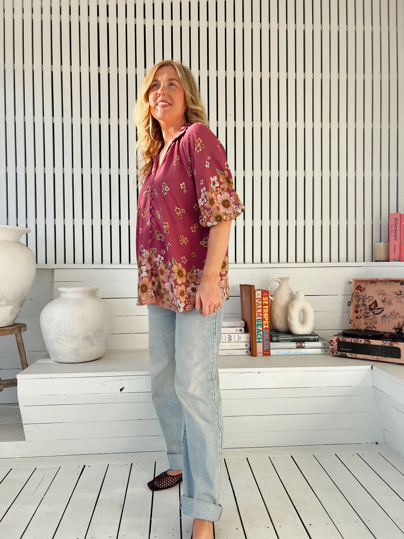 Arden Blouse -  Bee Orchid