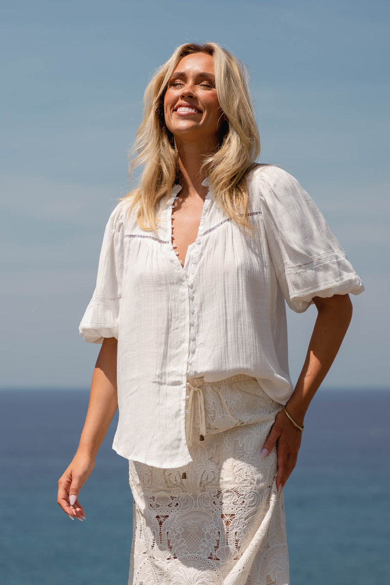 Cyra Blouse - Etherea Embroidered