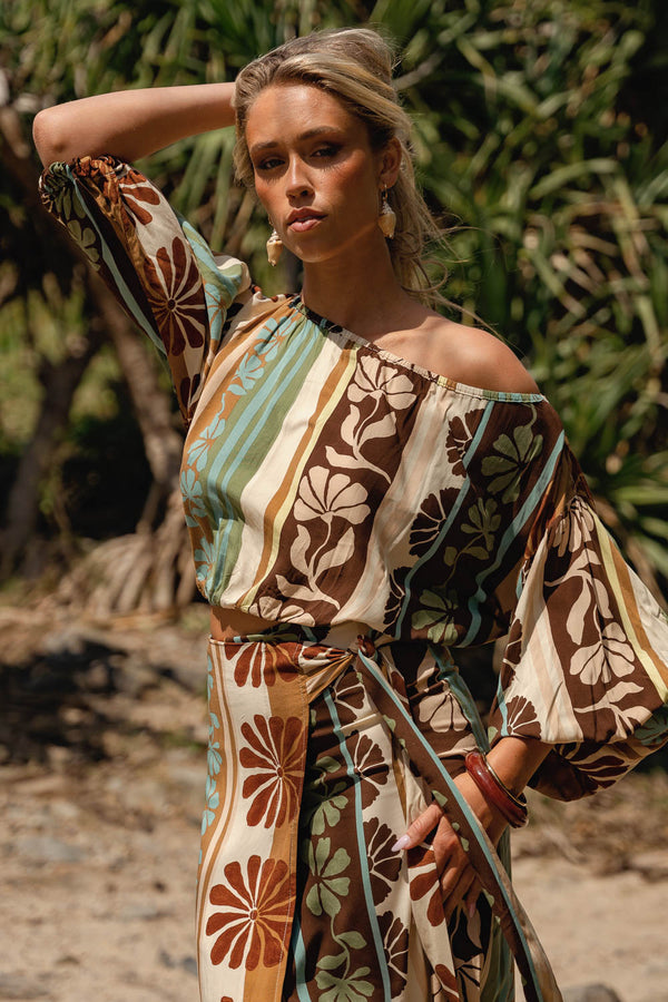 Arabella Blouse -Cacao Mist
