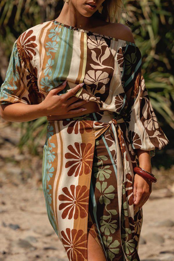 Arabella Blouse -Cacao Mist