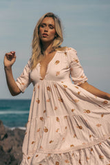 Eve Lace Midi Dress - Vintage Sol