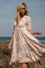 Eve Lace Midi Dress - Vintage Sol