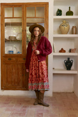 Maroon Cozy Knit Cardigan - Jaase