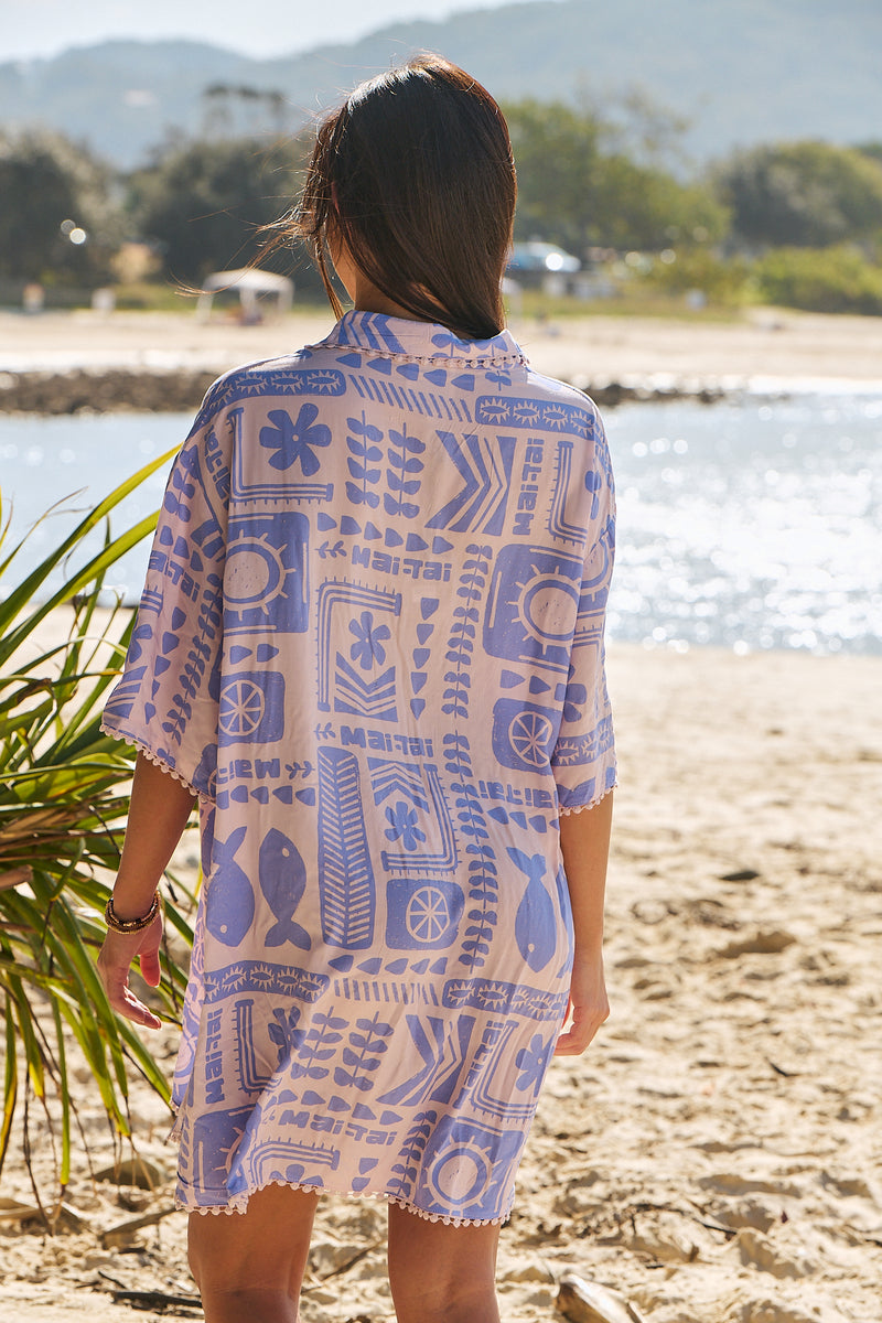 Dustin Shirt Dress - Mai Tai