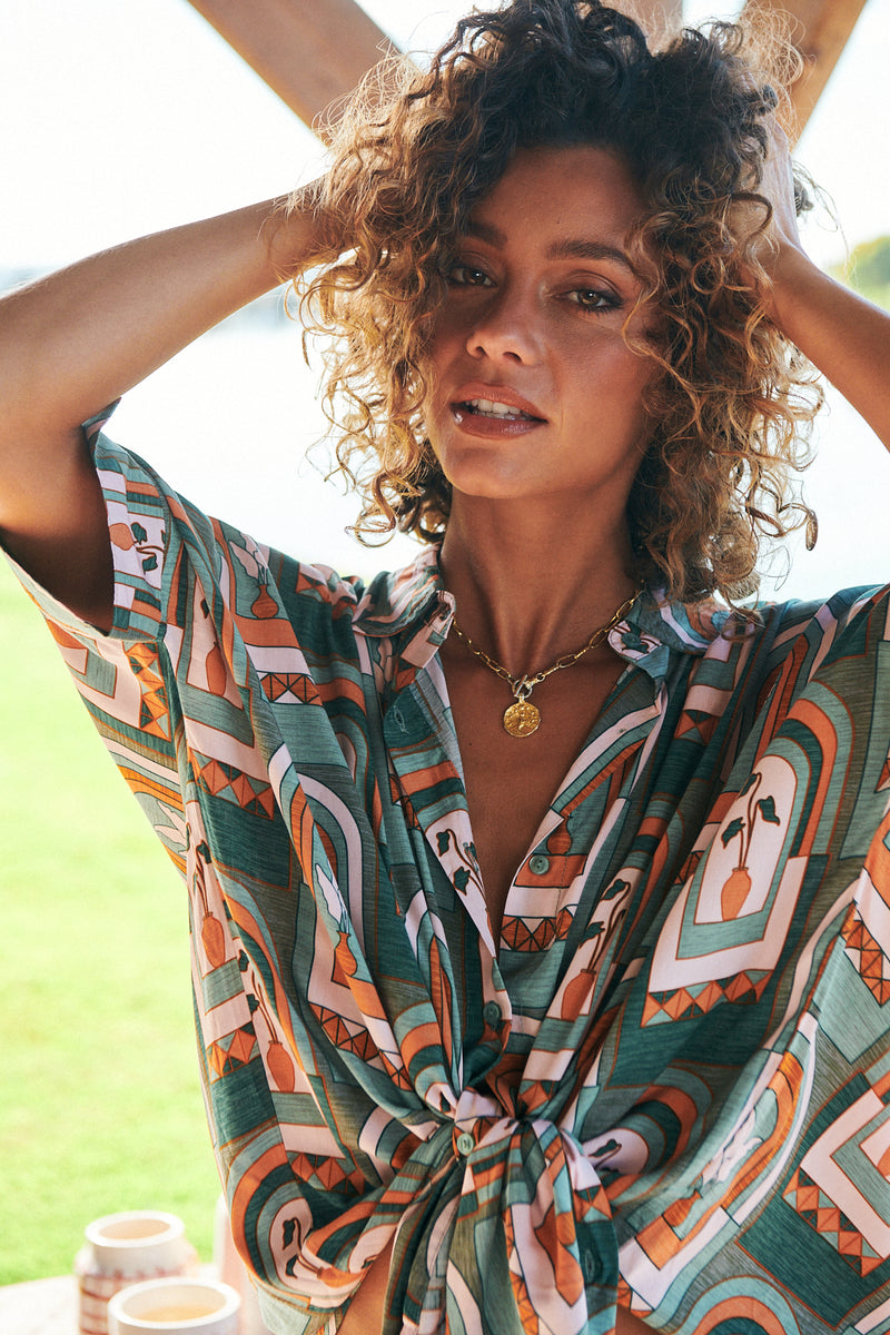 River Shirt - Emerald Arches