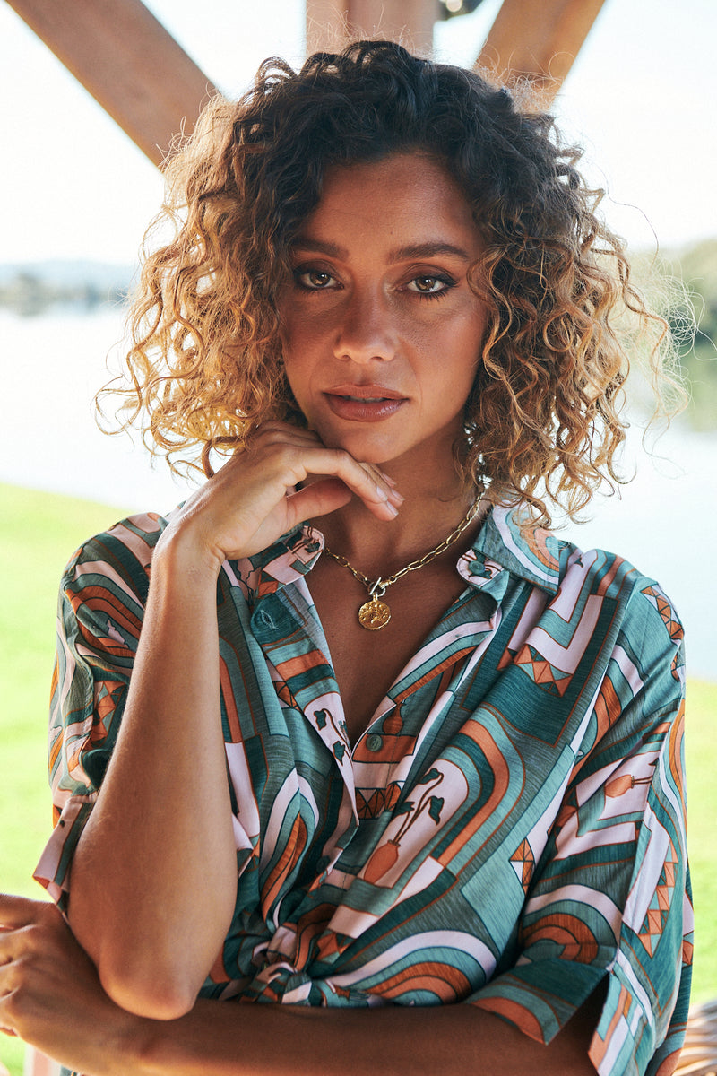 River Shirt - Emerald Arches