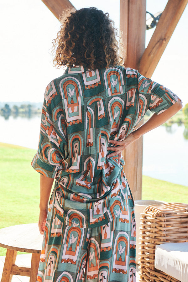 River Shirt - Emerald Arches