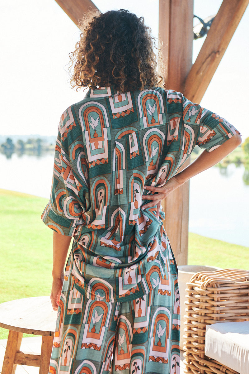 River Shirt - Emerald Arches